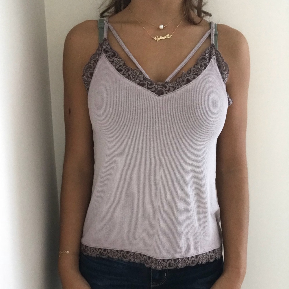 American Eagle Soft and Sexy Rib Strappy Tank